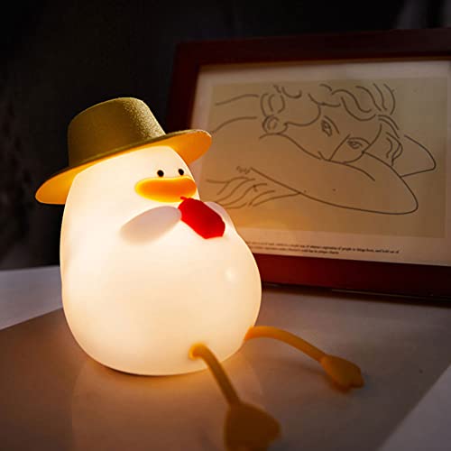 Cute Duck Night Light, Cute Duck Lamp For Kids, Cute Duck Light Silicone Night Light, Usb Rechargeable Nursery Lamp, Multicolor Night Light Gift For Kids Room Decor Lamps Lighting #TOP1