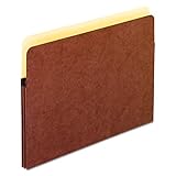 Universal 15141 1 3/4 Inch Expanding File Pockets, Straight Tab, Letter, Redrope/Manila (Box of 25)