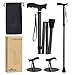 Ez2care Adjustable Folding Cane with Carrying Case, Black
