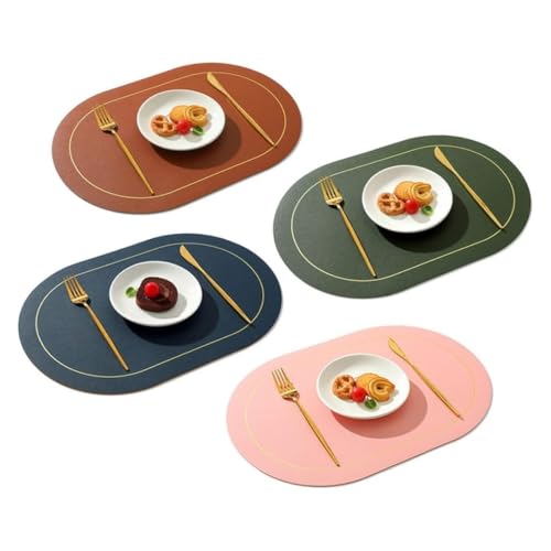 Sets de table antidérapants et imperméables lavables pour protéger le bois - 3