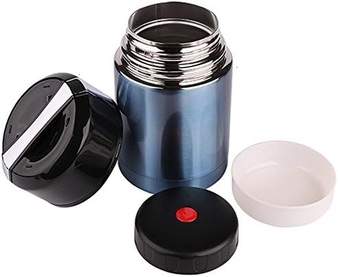 OnePine 800ml/28oz Stainless Steel Insulated Food Container Vacuum Thermal Food Flask,Double Walled Hot and Cold Food Lunch Box for School Travel Camping and Hiking (Blue)