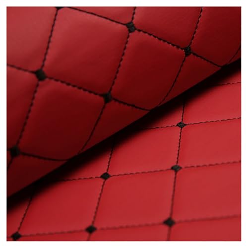 Tissu en cuir synthétique imperméable rouge 1,4x8m pour rénover vos sièges