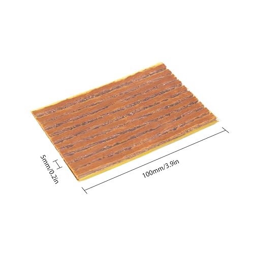 Image of TS-135C50 Emergency Tubeless Tire Puncture Repair Strips Tire Repair Strings Tire Plugs or Car Truck Motorcycle Bike(1 /8 inch x 4 inch Brown 50 Strips)