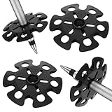 4PCS Trekking Pole Snow Baskets, Rubber Walking Stick Tips, Replacement Trekking Pole Tips, Removable Trekking-Poles Snowflake Basket for Walking Sticks, Ski Poles and Hiking Trekking-Poles (Black)