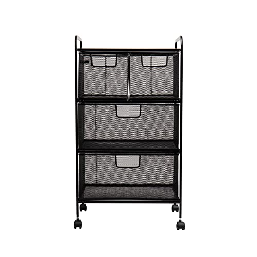 Mind Reader 4Drmesh-Blk Rolling Cart, Black #TOP26