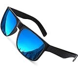 grinderPUNCH XL Polarized Men's Oversized Sunglasses, Big Heads Wide Face Large Head Fit Sports Driving Fishing Extra Wide Blue Sunglasses