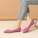 Women's Flats Shoes Pointed Toe Knit Ballet Comfortable Dressy Slip On Leopard Flat-Pink-8.5