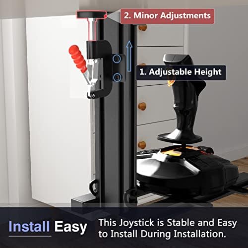 DIWANGUS Joystick Desk Mount 2 Set, Hotas Mount for Flight Sim Game Joystick Compatible with Thrustmaster T16000M FCS / TCA / T.Flight HOTAS 1 / 4/ HOTAS warthog, Logitech G X52 / X52 Pro/ X56