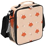 Borsa multifunzionale: la graziosa borsa per il pranzo per ragazze può essere utilizzata come borsa per il pranzo, borsa da picnic, borsa tote bag, borsa messenger, borsa per snack, ecc. Perfetto per ragazzi, ragazze, studenti, scuola, picnic, spiaggia, campeggio e uso quotidiano.