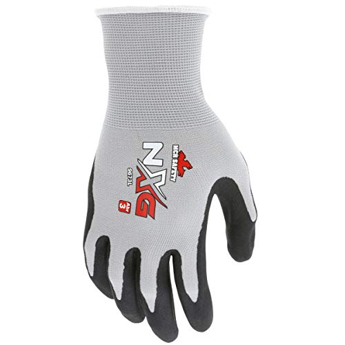 Mcr Safety 9673 Nxg 13 Gauge Gray Nylon Black Nitrile Foam Coated Palm, Work Gloves (12 Pair) (Large) #TOP2