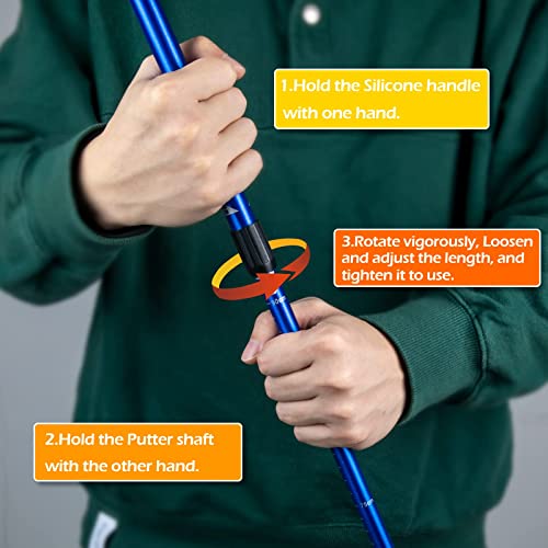 THIODOON ゴルフパター 男女兼用 2個パック 双方向 キッズパター ミニゴルフパター 右利きまたは左利きのゴルファー用 長さ調節可能 子供/ティーンエイジャー/大人に最適 5枚目