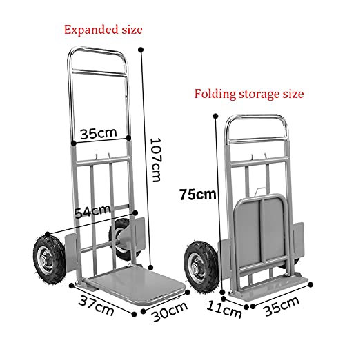 Carretilla plegable de acero inoxidable 300kg capacidad miniatura 2