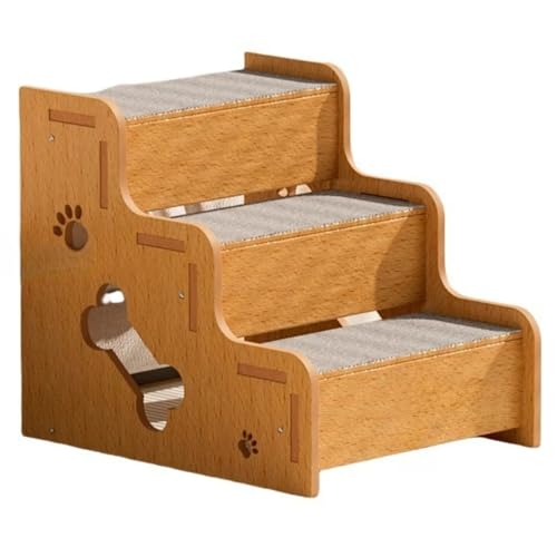 Brfveob ペット階段、犬用ベッドクライミングラダー、滑り止めスロープステップ、オールシーズン、小型犬、高齢犬、ベッドサイドソファに適しています (2階)