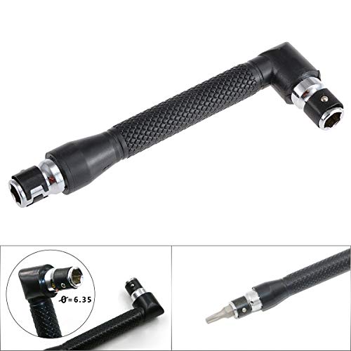 KATUR L-shape Socket Wrench Set Screwdriver and Bit Set, 1/4-Inch Drive, L-shaped Extension Handle Double Head Hex Socket Wrench for Routine Screwdriver Bits Utility Tool