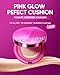 SKINTIFIC Pink Glow Cushion Foundation #03 Petal| Medium Coverage, Natural Dewy Glow Finish, Moisturizing for Dry Skin, Lightweight, Long-Lasting & Oxidation-Resistant