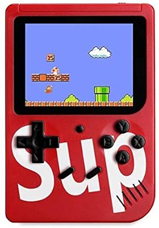 MOBIZU 400 in 1 Sup Game Box Rechargable Console/Led Screen/Retro Classic Gaming Console (Red)