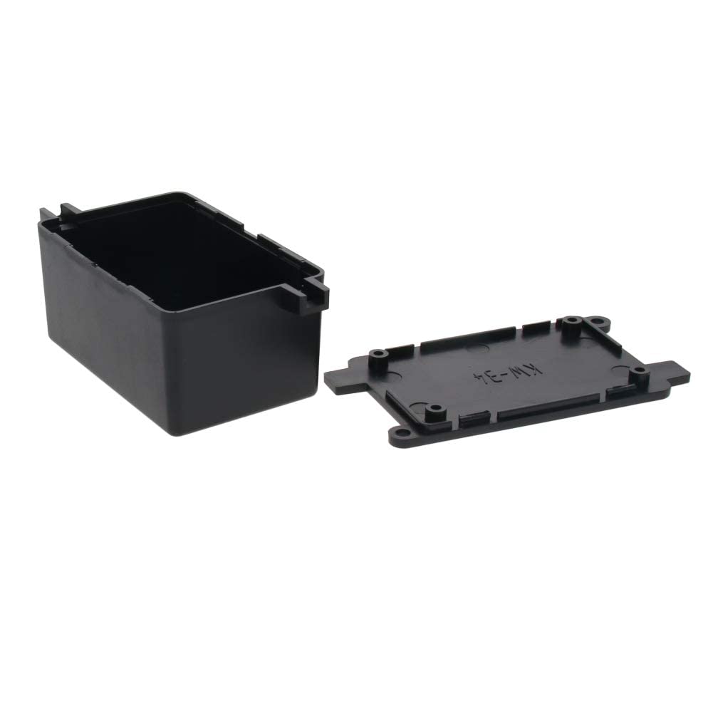 Heyiarbeit 3Pcs 2.75"x 1.77"x1.38" ABS Black Dustproof Electronic Junction Box Enclosure Project Box With Ear For Electronic Projects