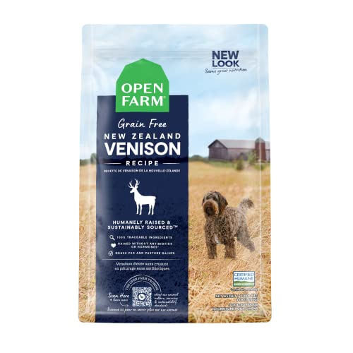 Open Farm New Zealand Venison Grain-Free Dry Dog Food, 100% Humanely Raised...