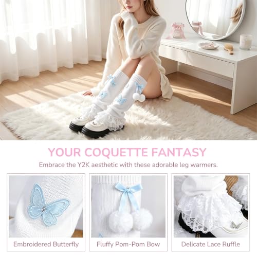 Image of WODECASA Knit Leg Warmers for Girls,for Daily Wear, Cosplay, Photoshoots