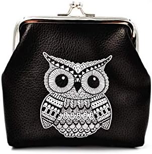 Nodykka Pu Leather Coin Purse Cute Animal Owl Wallet Bag Change Pouch Gifts for Women Kids Girls Key Holder