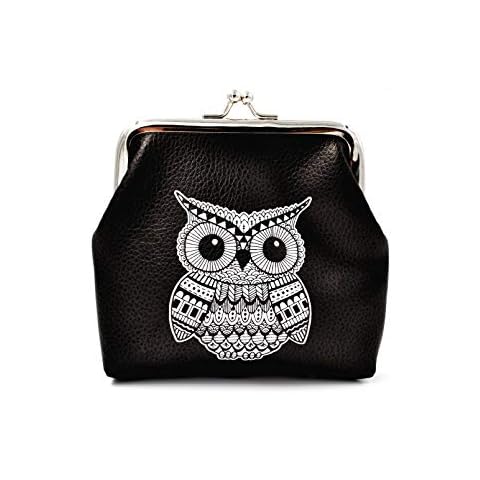 Nodykka Pu Leather Coin Purse Cute Animal Owl Wallet Bag Change Pouch Gifts for Women Kids Girls Key Holder Cover