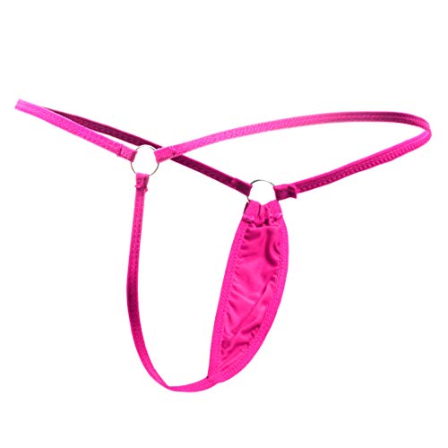 Etaoline Women's Low Rise Sexy Underwear Y-Back G-String Lingerie Thong Panty Rosered #TOP1