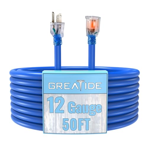 12 Gauge Heavy Duty Outdoor Extension Cord 50 FT