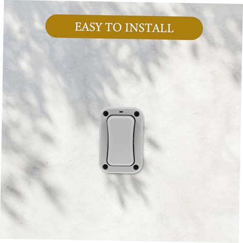 Interruptor exterior IP66 Veemoon con luz LED gris oscuro para pared 8
