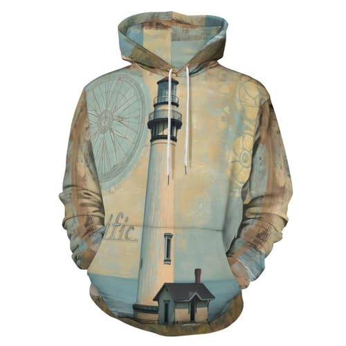 Hoodie oversize homme thème maritime pour un look d'automne confortable et chic
