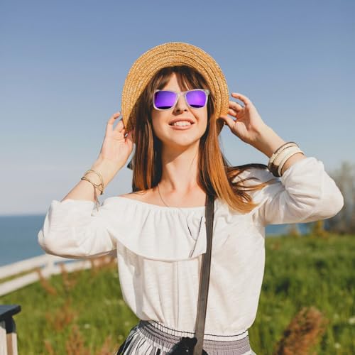 Image of MEETSUN Polarized Sunglasses for Women Men Classic Retro Square Frame Driving Sun Glasses UV Protection