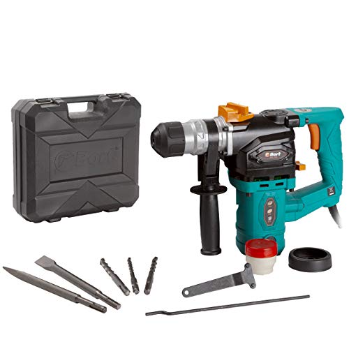 BHD-1200 Bohrhammer, 1100 W, Schlagenergie: 5 J, Bohr-Ø Beton max: 30 mm, SDS-Plus-Aufnahme inkl. 3 Bohrer, 2 Meißel, Koffer, Zusätzlicher
