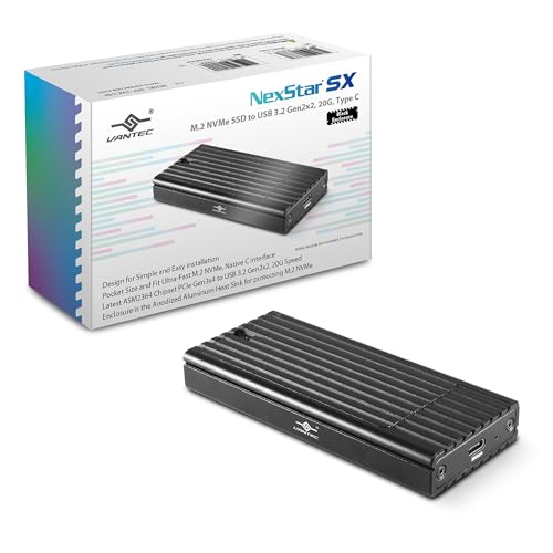 Caja externa Vantec NexStar SX para SSD M.2 NVMe USB 3.2 miniatura 1