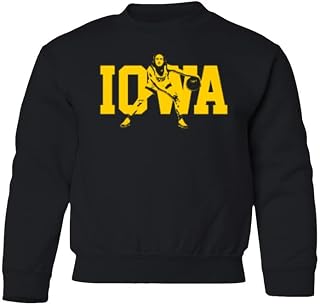 Iowa Womens Basketball Star Player 22 Clark Youth Crewneck Sweatshirt
