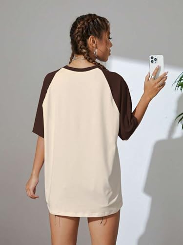 Image of JUNEBERRY 100% Pure Cotton, Pack of 2,Round Neck, Oversized Loose,Drop Shoulder,Graphic Printed, Half Sleeve T-Shirts for Women & Girls, in Different Colors, with Sizes Range from S to 2XL.