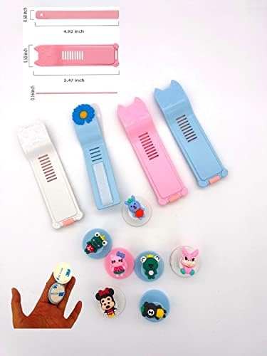 4PCS Toilet seat Handle Lifter, 7PCS Cartoon Handle, Used for Cabinet Drawer Decoration, Avoid Contact with Sanitary and Clean, can be Fixed and Adjusted for Repeated use, Using Powerful 3M Stickers