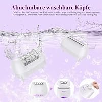 Epilierer Damen, 2 in 1 Schmerzfreie Gesichtshaarentferner mit LED-Licht, Wiederaufladbarer Haarentferner für Langanhaltende Ergebnisse, Ladyshaver & Epilierer für Gesicht, Körper, Kinn, Arme, Bikini – Ansicht 7