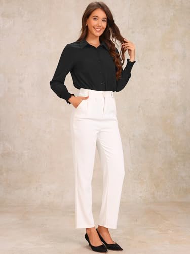 Maillot de manga larga para mujer con cuello elegante de negocios 4