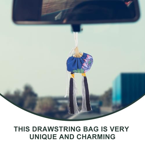 Bolsas vacías portátiles con cordón, azul miniatura 3