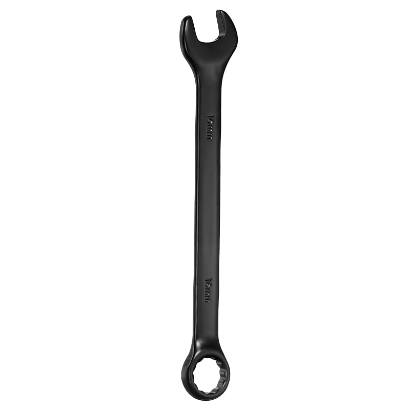 Chave combinada métrica HARFINGTON 16 mm com boca aberta e estriado de 12 pontos, 20 cm
