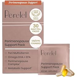 Perelel Peri Support Pack, Perimenopause Vitamins for Women, for Womens Nutrition Support & Overall Wellness, Soy & Gluten Free, Non GMO, 30 Daily Pill Packs