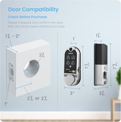 Lockly Vision Smart Lock, HD Video Doorbell Smart Locks for Front Door, Fingerprint Door Lock, Touchscreen Keypad, App Control, No Monthly Fee, Auto Lock thumbnail 7