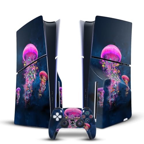 Autocollant De Jeu PS5 Slim Disc Licence Officielle Dave Loblaw Vinyle Méduse Rose Mer 2