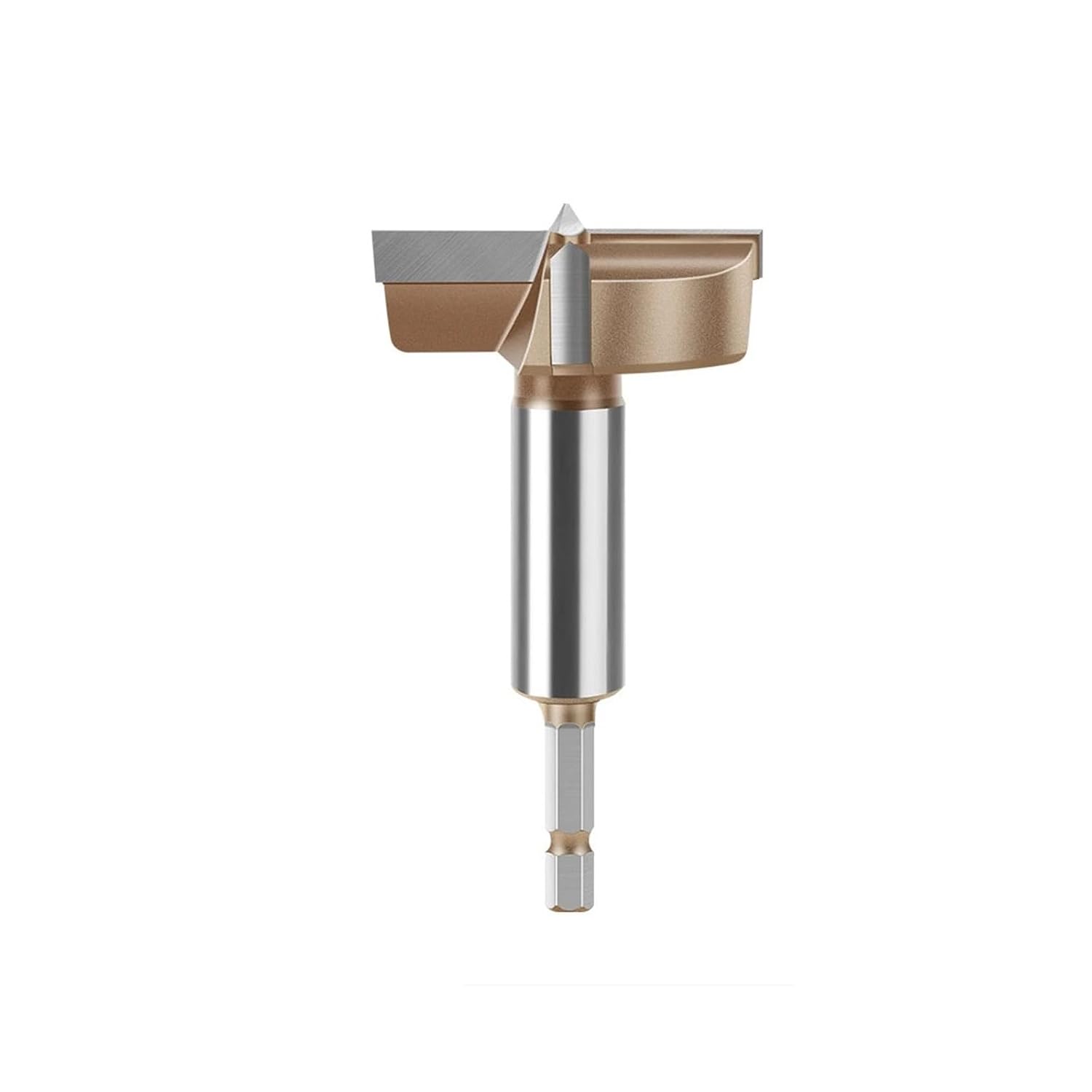 1 Piece 10-50mm Forstner Drill Bit Hinge Drill Hole Saw Cutter Tungsten Carbide Hex 1/4 Inch Shank Woodworking Tool (50mm)