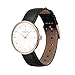 Produktbild Nordgreen Infinity skandinavische Herrenuhr in Roségold mit weißem Ziffernblatt und austauschbarem 40mm Leder Armband Schwarz 10021