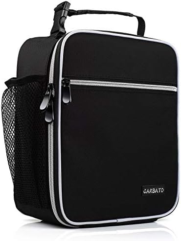 CARBATO Lunch Bag, Durable Insulated Lunch Box Reusable Adults Tote Bag Lunch Bag for Men, Women, Adults (Black)
