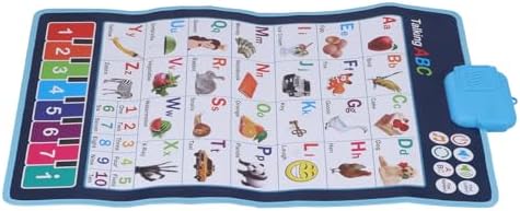 Electronic Interactive Alphabet Wall Chart, ABC 123 Music Talking Poster Kids English Alphabet Words Learning Wall Chart Music Electric Talking ABC Poster ChartAlphabet Blocks 3 41++Qr +N2L. AC