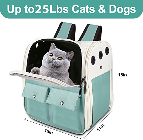 Top Tasta Cat Backpack Carrier, Airline Approved, Ventilated Design, Breathable Mesh For Small Cats And Dogs For Hiking And Camping, Carry Up To 25 Pounds (Light Blue) #TOP1