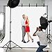 3-in-1 Backdrop Stand Kit 10x8.5 ft for Photography Studio, T-Shape Backdrop Stand for Wedding Parties, Background Stand for Photo Video Studio with Carring Bag, 6 Clamps, 2 Sandbags