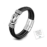 LIU JUN Graduation Gifts Bracelets for Boys, To My Son/Grandson Bracelet from Mom Grandma Stainless