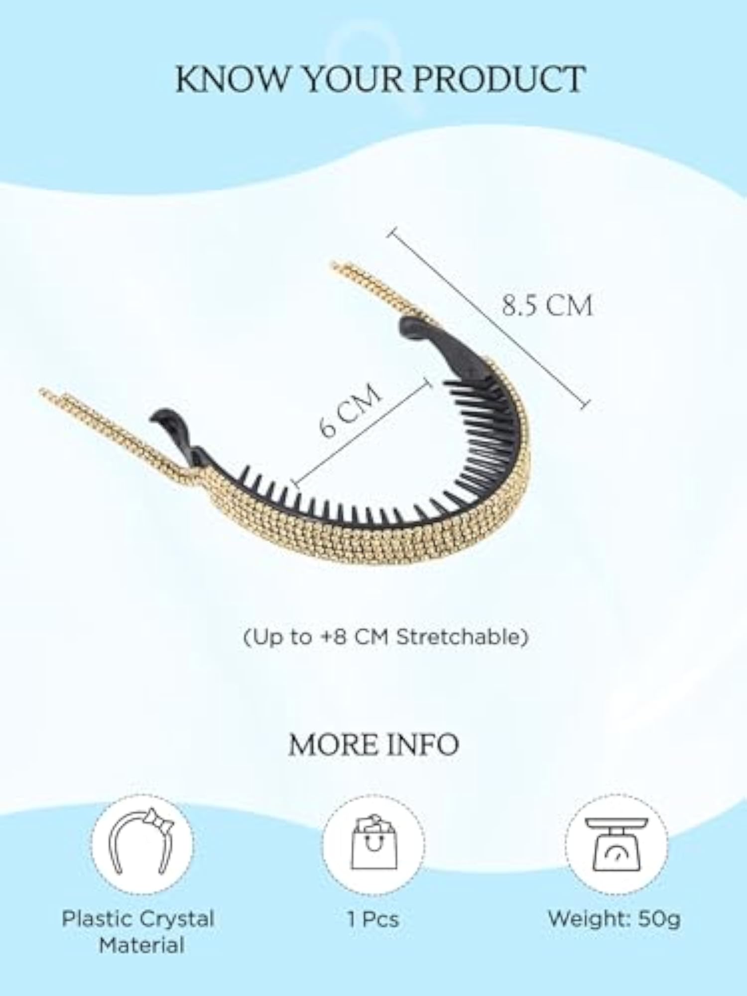 Rhinestone Crystal Claw Clips for Hair, Elegant Design